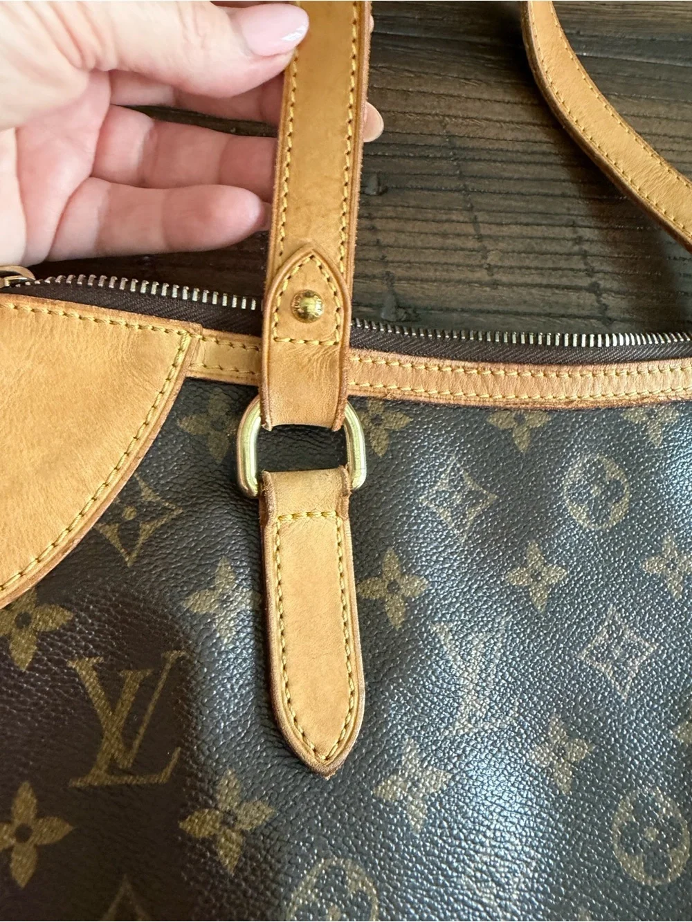 Louis Vuitton Monogram Canvas Tote with Vachetta Handles